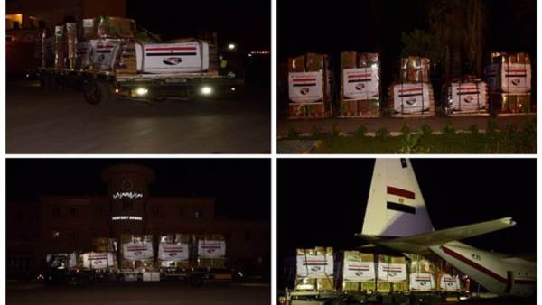 الجسر الجوى لإرسال المساعدات للمتضررين من السيول بالسودان
